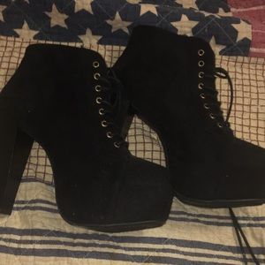 Stiletto high heeled boots